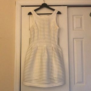 White fit and flare dress